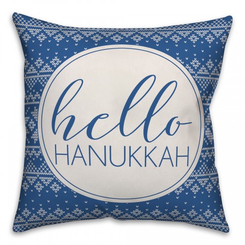Hello Hanukkah Sweater Pattern Pillow