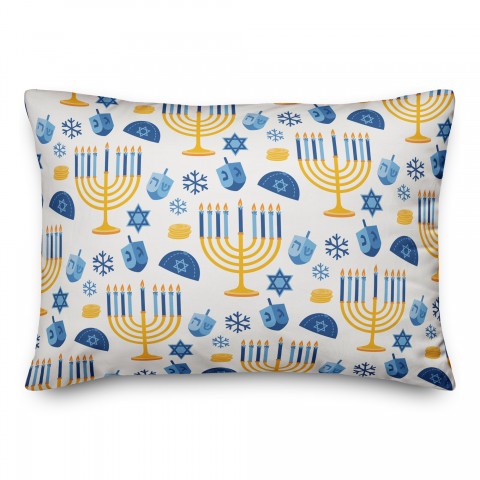 Hanukkah Pattern Pillow