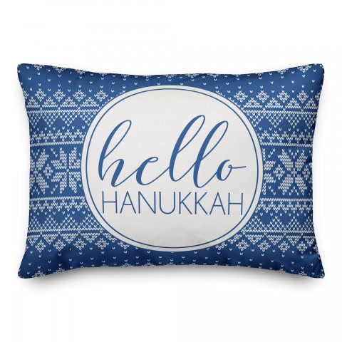 Hello Hanukkah Sweater Pattern Pillow