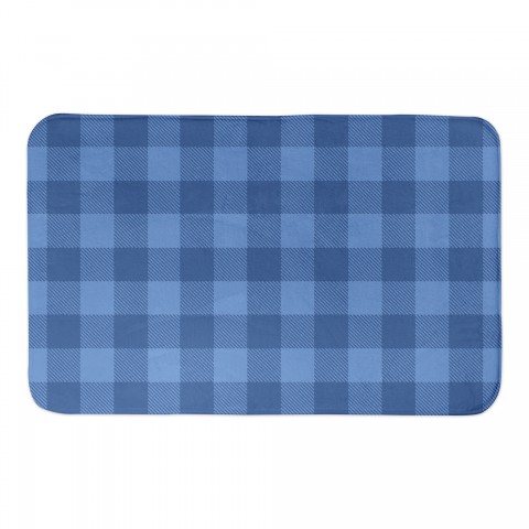 Blue Buffalo Check 34x21 Bath Mat
