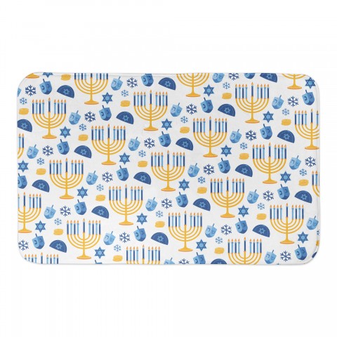 Hanukkah Pattern 34x21 Bath Mat