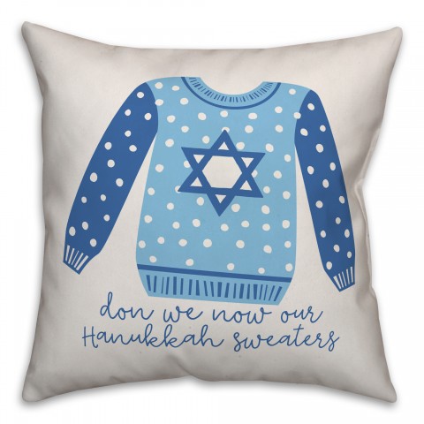 Hanukkah Sweater Pillow