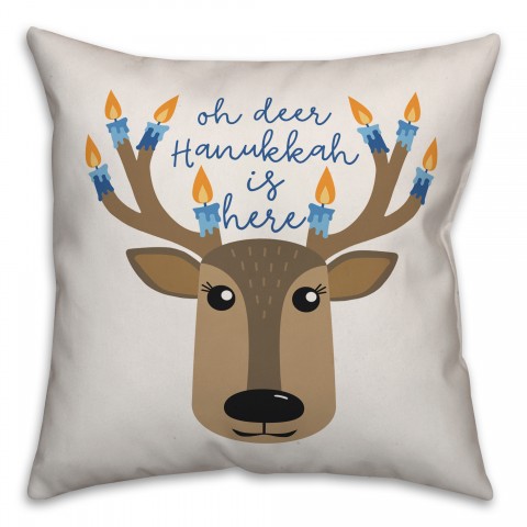 Hanukkah Deer Pillow