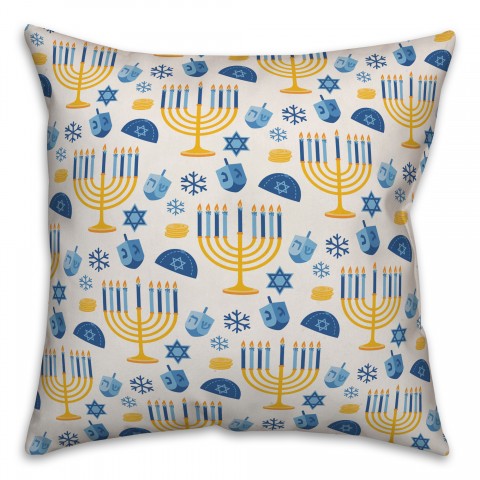 Hanukkah Pattern Pillow