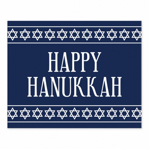Happy Hanukkah Stars 8x10 Tabletop Canvas