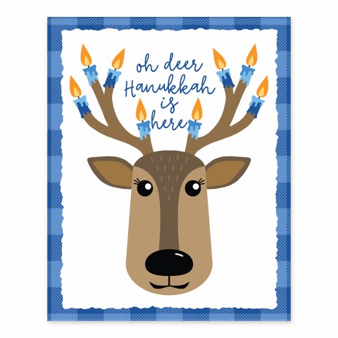Hanukkah Deer 8x10 Tabletop Canvas