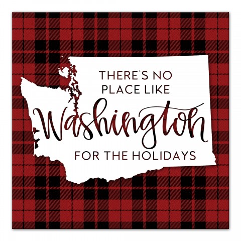 There's No Place Like Washington For the Holidays 16x16 Canvas Wall Art