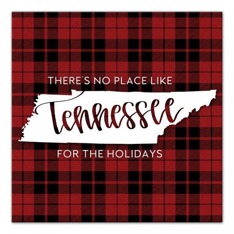 There's No Place Like Tennessee For the Holidays 16x16 Canvas Wall Art