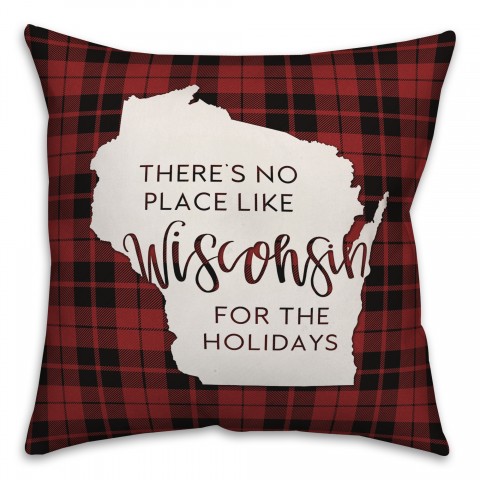There's No Place Like Wisconsin For the Holidays Pillow