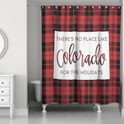 There's No Place Like Colorado For the Holidays 71x74 Shower Curtain