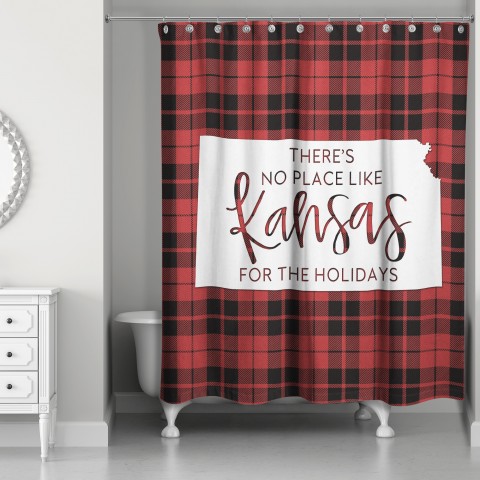 There's No Place Like Kansas For the Holidays 71x74 Shower Curtain