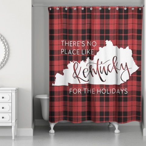 There's No Place Like Kentucky For the Holidays 71x74 Shower Curtain