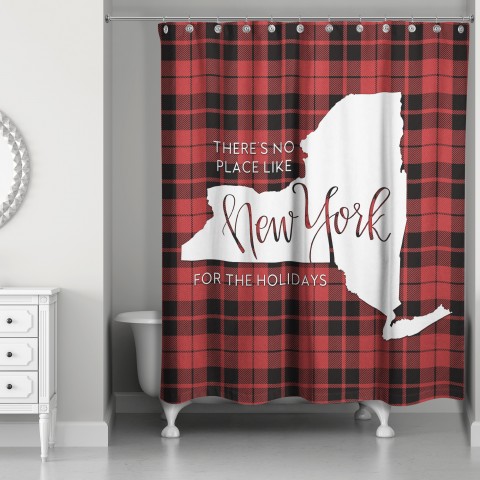There's No Place Like New York For the Holidays 71x74 Shower Curtain