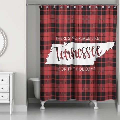 There's No Place Like Tennessee For the Holidays 71x74 Shower Curtain