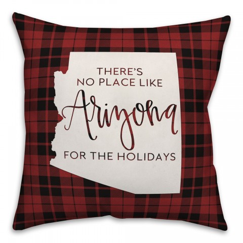 There's No Place Like Arizona For the Holidays Pillow