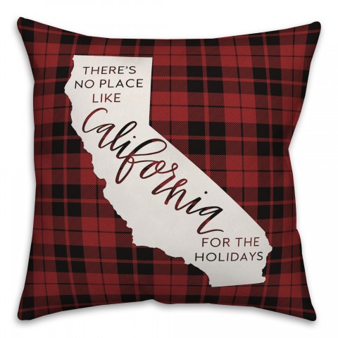 There's No Place Like California For the Holidays Pillow