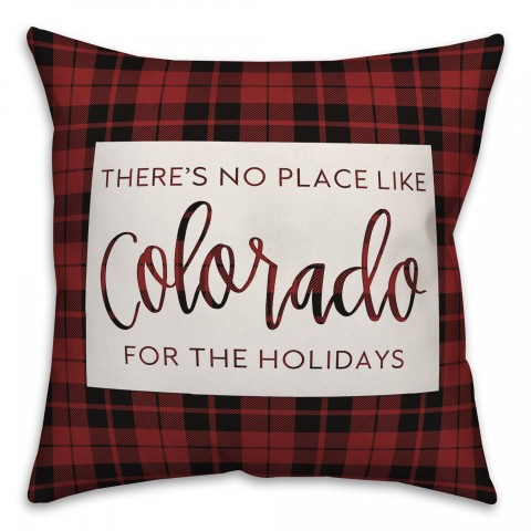 There's No Place Like Colorado For the Holidays Pillow