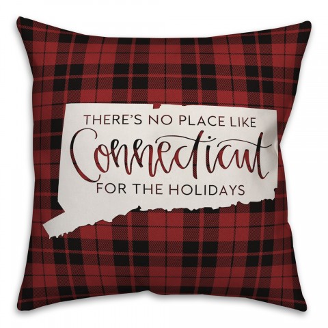 There's No Place Like Connecticut For the Holidays Pillow