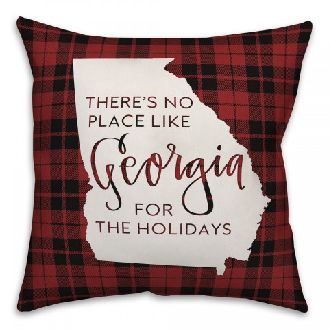 There's No Place Like Georgia For the Holidays Pillow