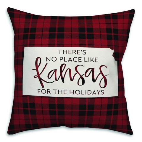 There's No Place Like Kansas For the Holidays Pillow