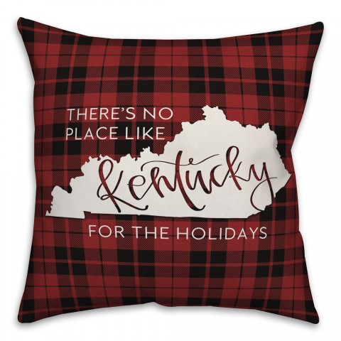 There's No Place Like Kentucky For the Holidays Pillow