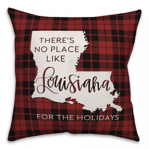 There's No Place Like Louisiana For the Holidays Pillow