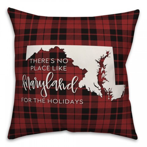 There's No Place Like Maryland For the Holidays Pillow