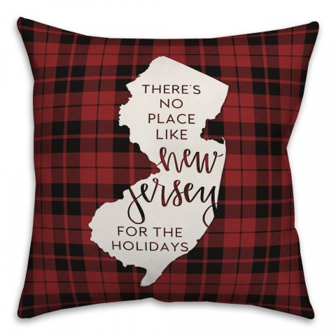 There's No Place Like New Jersey For the Holidays Pillow