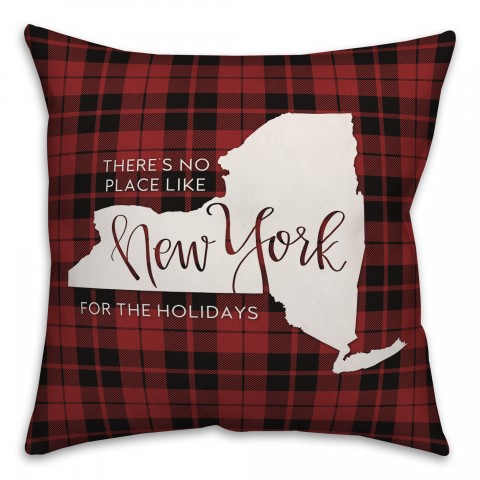 There's No Place Like New York For the Holidays Pillow