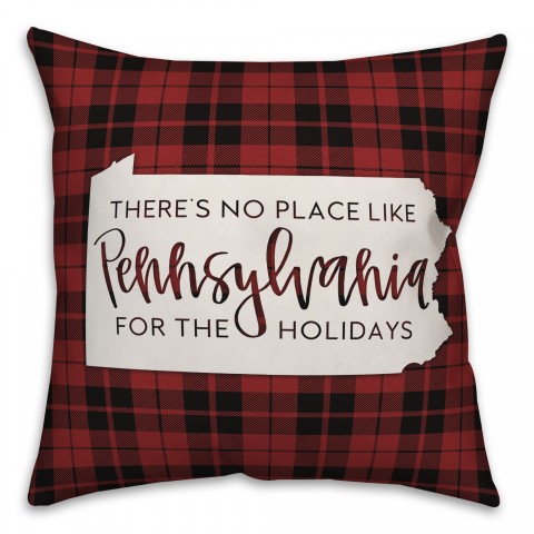 There's No Place Like Pennsylvania For the Holidays Pillow