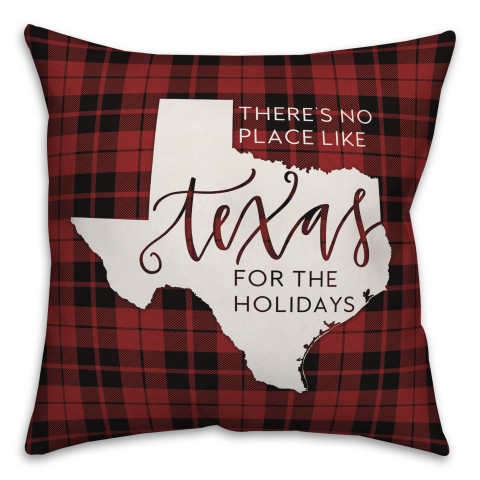 There's No Place Like Texas For the Holidays Pillow