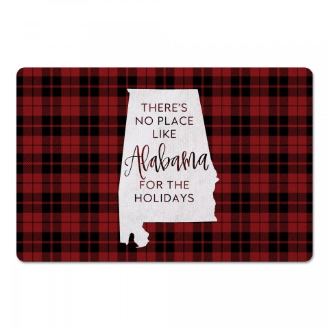 There's No Place Like Alabama For the Holidays 27x18 Floor Mat