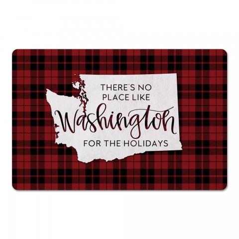 There's No Place Like Washington For the Holidays 27x18 Floor Mat