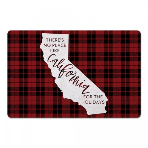 There's No Place Like California For the Holidays 27x18 Floor Mat