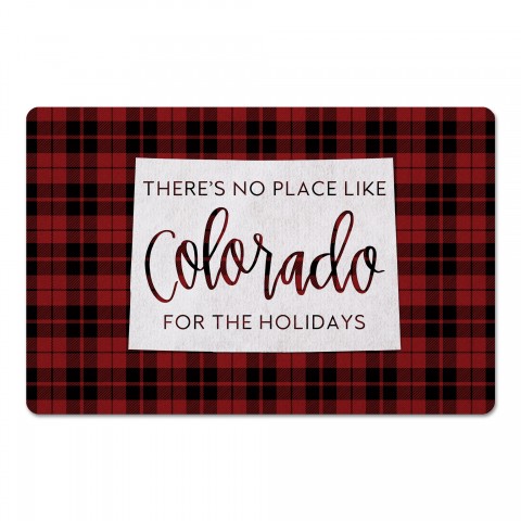 There's No Place Like Colorado For the Holidays 27x18 Floor Mat