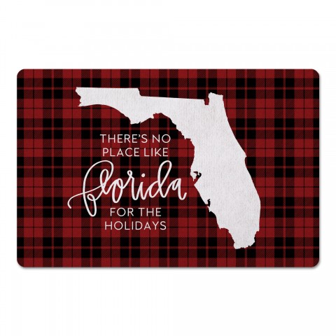 There's No Place Like Florida For the Holidays 27x18 Floor Mat