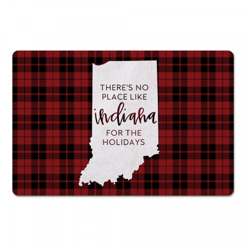 There's No Place Like Indiana For the Holidays 27x18 Floor Mat