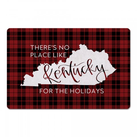There's No Place Like Kentucky For the Holidays 27x18 Floor Mat