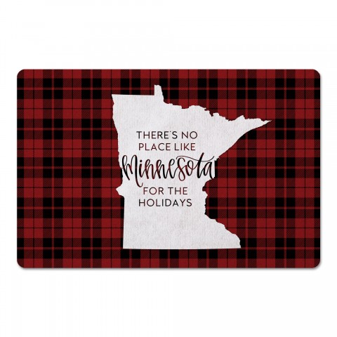 There's No Place Like Minnesota For the Holidays 27x18 Floor Mat