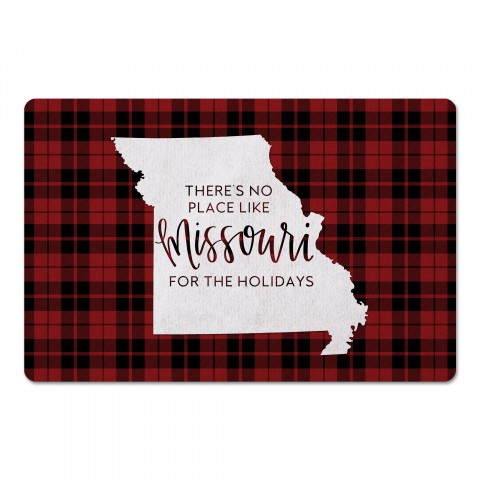 There's No Place Like Missouri For the Holidays 27x18 Floor Mat