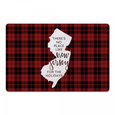 There's No Place Like New Jersey For the Holidays 27x18 Floor Mat