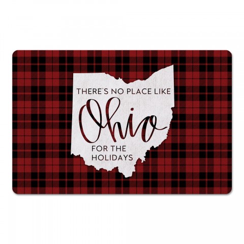 There's No Place Like Ohio For the Holidays 27x18 Floor Mat