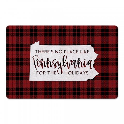 There's No Place Like Pennsylvania For the Holidays 27x18 Floor Mat