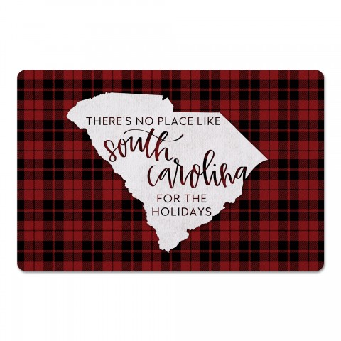 There's No Place Like South Carolina For the Holidays 27x18 Floor Mat
