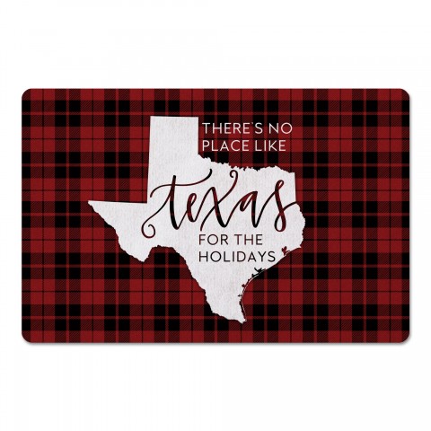 There's No Place Like Texas For the Holidays 27x18 Floor Mat