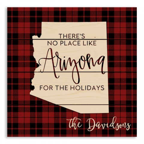 There's No Place Like Arizona For the Holidays 14x14 Personalized Pallet Wood Art