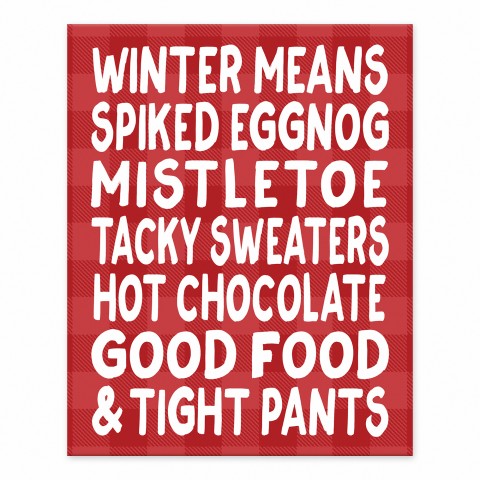 Winter Words 8x10 Tabletop Canvas