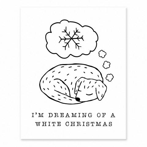 Dreaming of a White Christmas 8x10 Tabletop Canvas