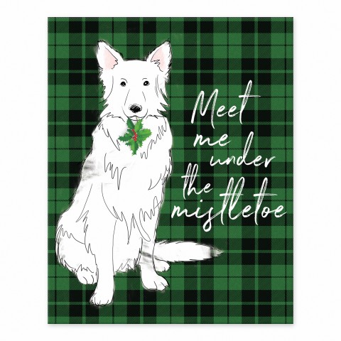 Meet Me Under the Mistletoe 8x10 Tabletop Canvas