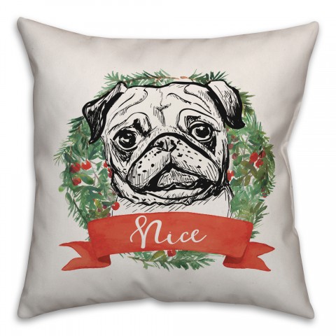 Naughty Nice Cat and Dog Pillow